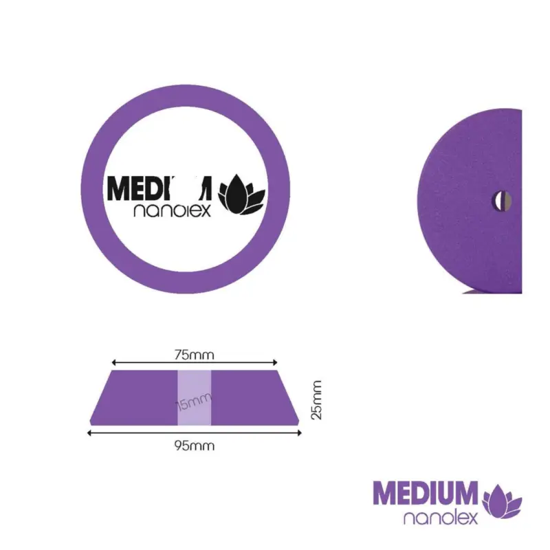 Nanolex Polierpad Medium DA 75mm mittel Echt