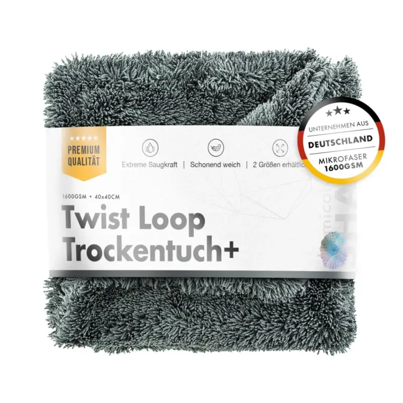 Abverkauf chemicalworkz Premium Twisted Towel 1600GSM Grau Trockentuch 40x40cm