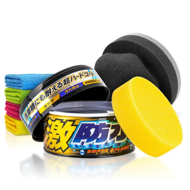 Neue Ware Soft99 Wachs Set Super Splash Dark + Zubehör (6-teilig)
