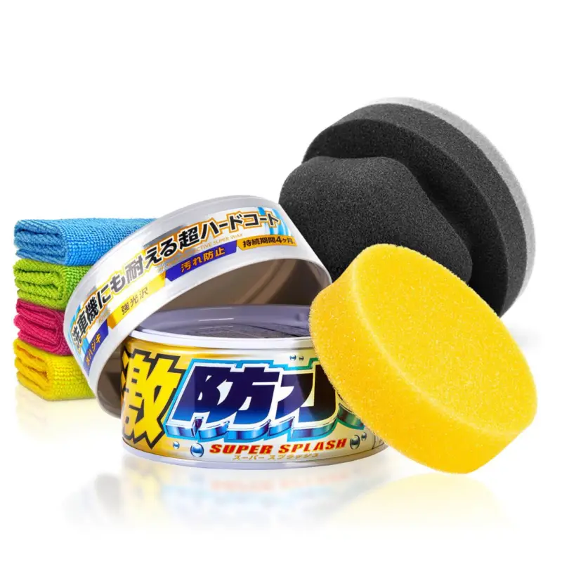 Expressversand Soft99 Wachs Set Super Splash Light + Zubehör (6-teilig)