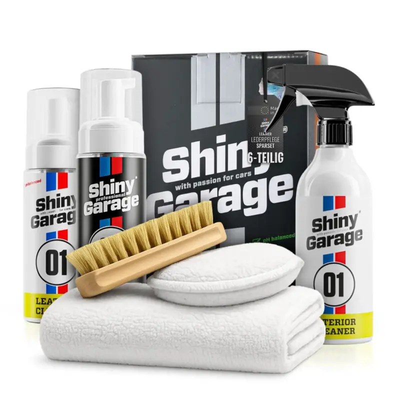 Billig Shiny Garage Lederpflege Set Leather Kit Strong + Interior Cleaner (6-teilig)