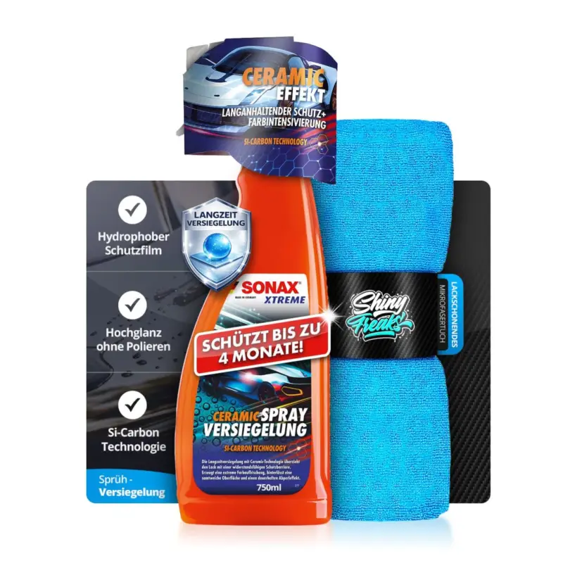 Schneller Versand SONAX Versiegelungsset XTREME Ceramic SprayVersiegelung + Mikrofasertuch (2-teilig)