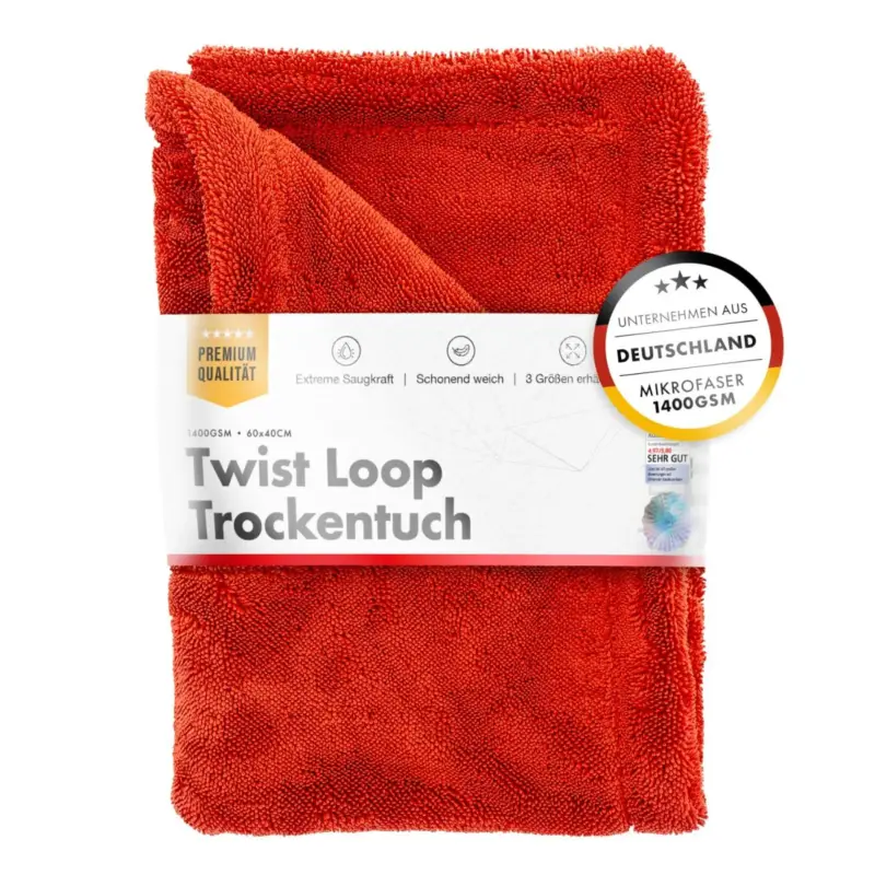 chemicalworkz Shark Twisted Loop Towel 1400GSM Rot Trockentuch 60x40cm Echt