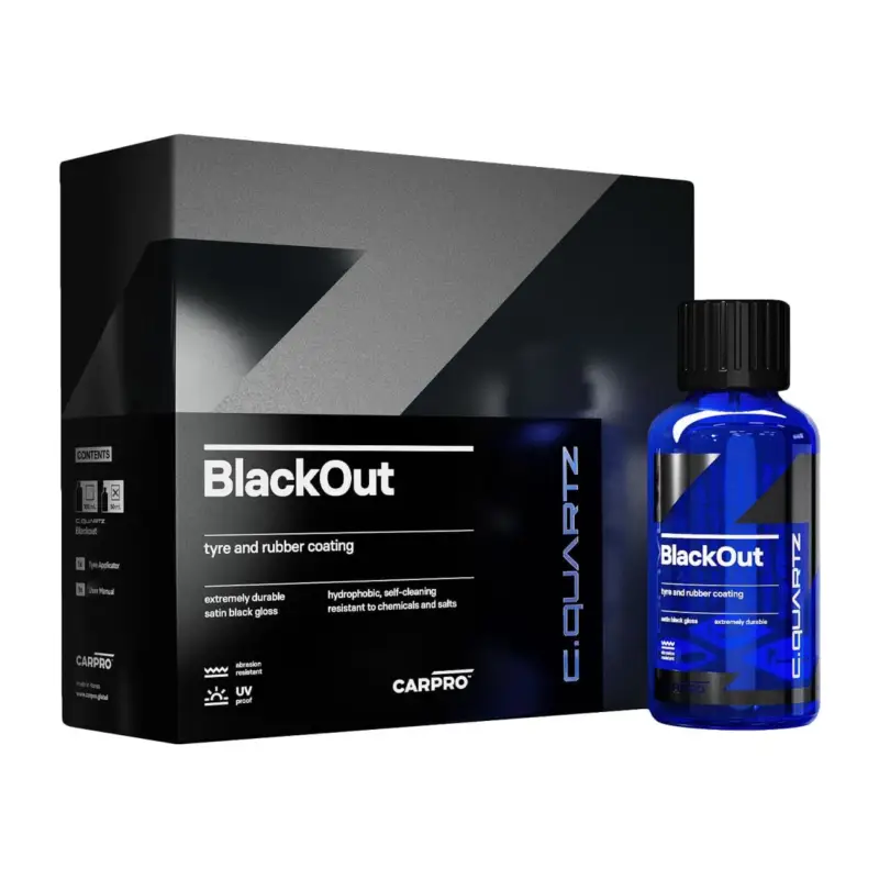 Preisreduziert CarPro CQUARTZ BlackOut Kunststoff- & Gummiversiegelung Kit 50ml