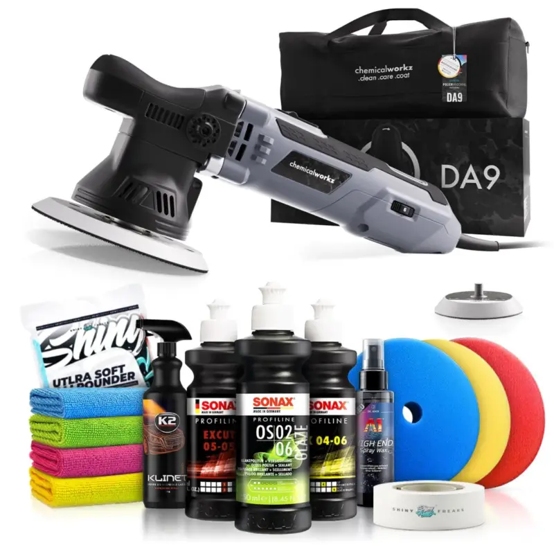 chemicalworkz DA9 Poliermaschinen Set mit Sonax Polituren MULTI STEP Sale