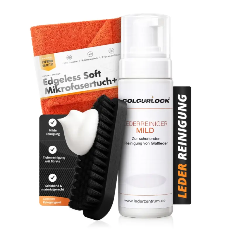 Letzte Chance Colourlock Lederpflege Set Lederreiniger mild + Zubehör (3-teilig)