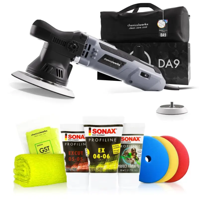 Must-Have chemicalworkz DA9 Poliermaschinen Set mit ADBL Polituren BASIC