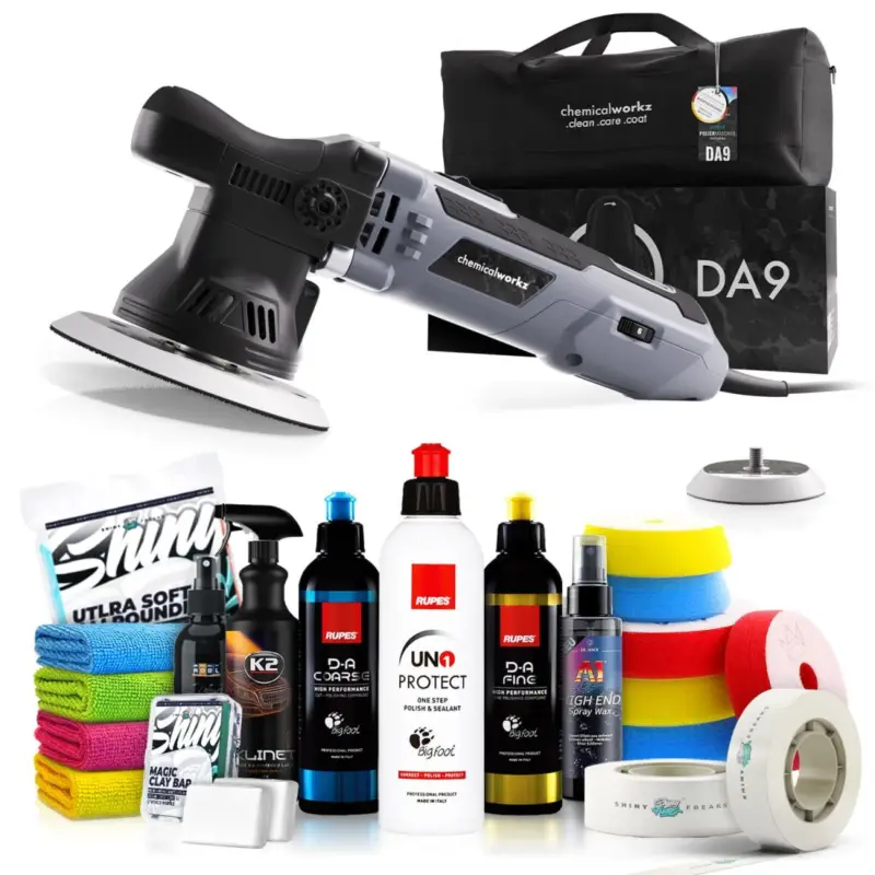 chemicalworkz DA9 Poliermaschinen Set mit Rupes Polituren & Zubehör Bestseller