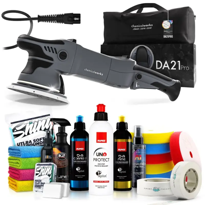 chemicalworkzDA21 ProPoliermaschinen Set mit Rupes Polituren & Zubehör Knallerangebot