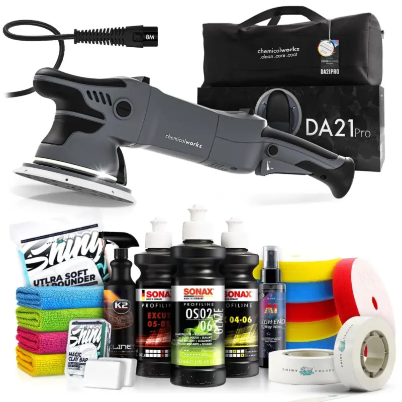 chemicalworkzDA21 ProPoliermaschinen Set mit Sonax Polituren & Zubehör Neue Ware