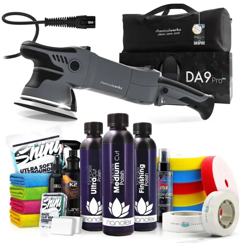 chemicalworkz DA9 Pro Max Poliermaschinen Set mit Nanolex Polituren & Zubehör Kracherpreis