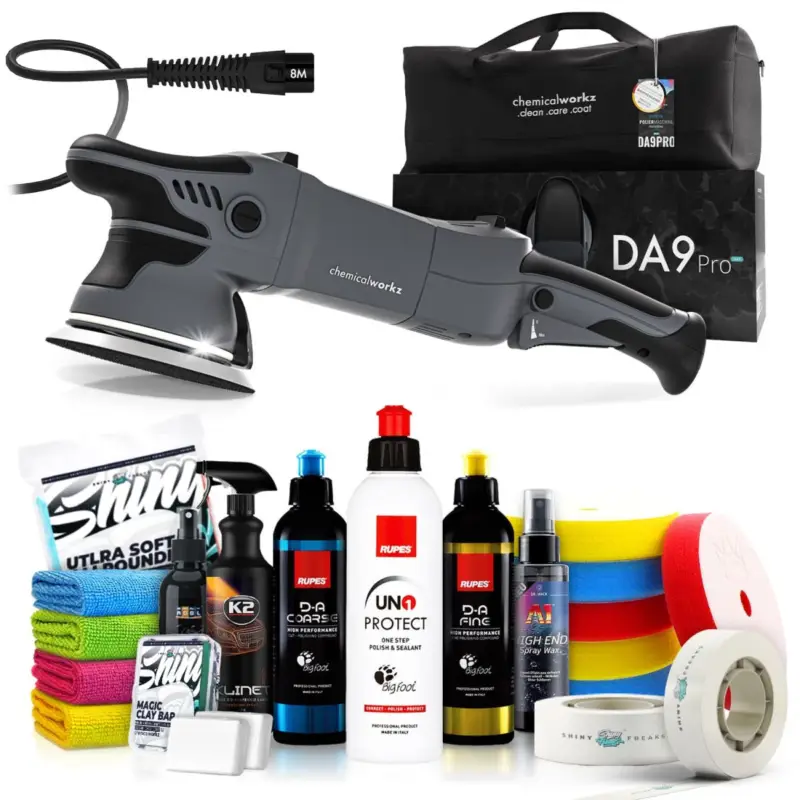 Echt chemicalworkz DA9 Pro Max Poliermaschinen Set mit Rupes Polituren & Zubehör