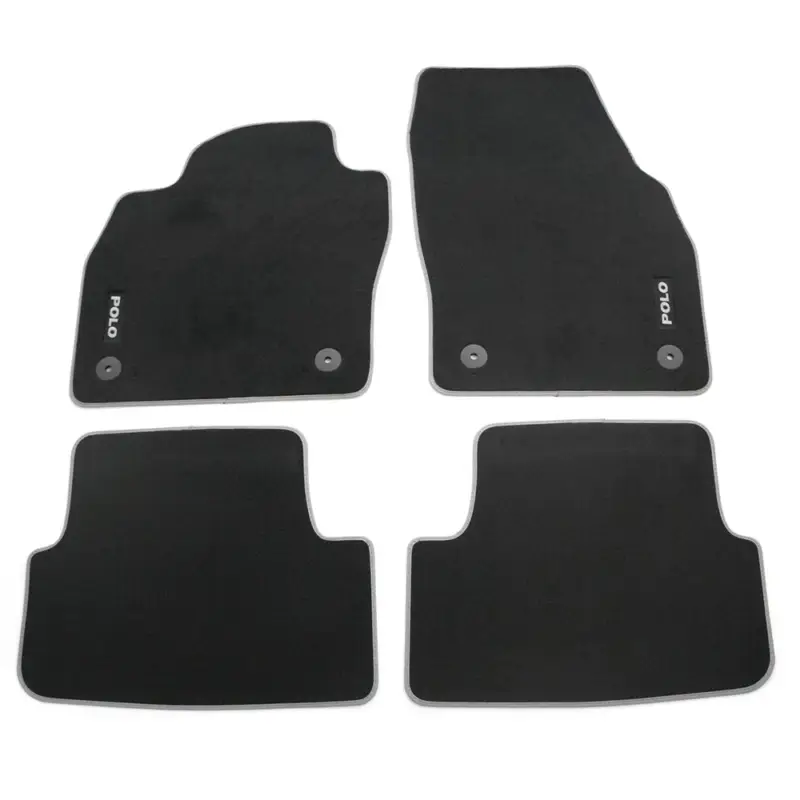 Markenprodukt Original VW Polo 6 (2G) Premium Velours Textil Fußmatten 4x Stoffmatten schwarz 2G1061270WGK