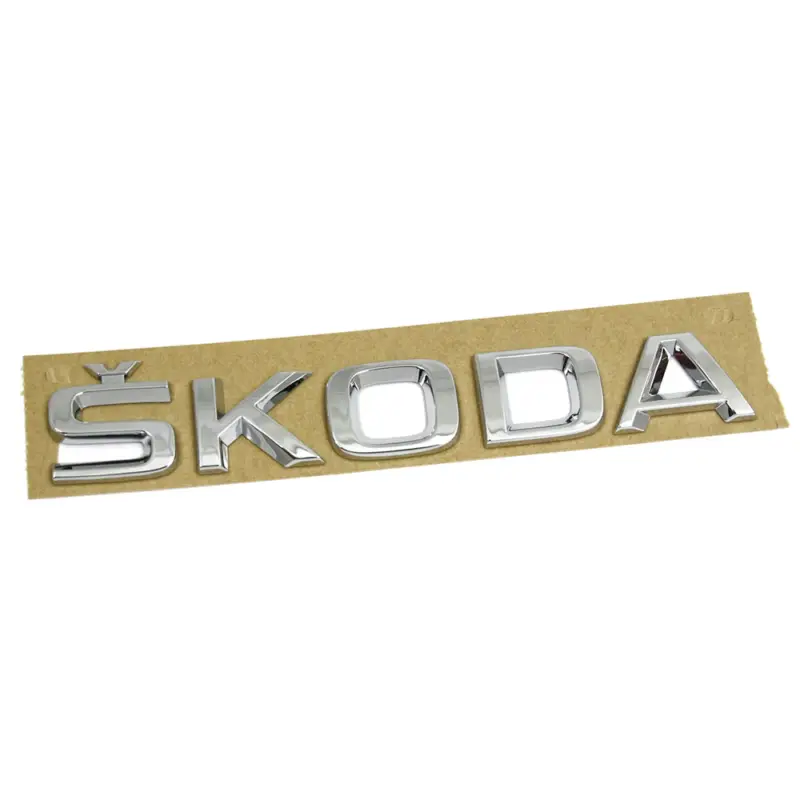 Expressversand Original Skoda Schriftzug Heckklappe hinten Emblem Logo Zeichen chrom