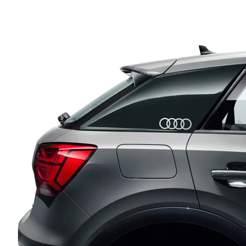 Aktuell Original Audi Dekorfolie Audi Ringe florettsilber Exterieur Schriftzug Logo 8W0064317D