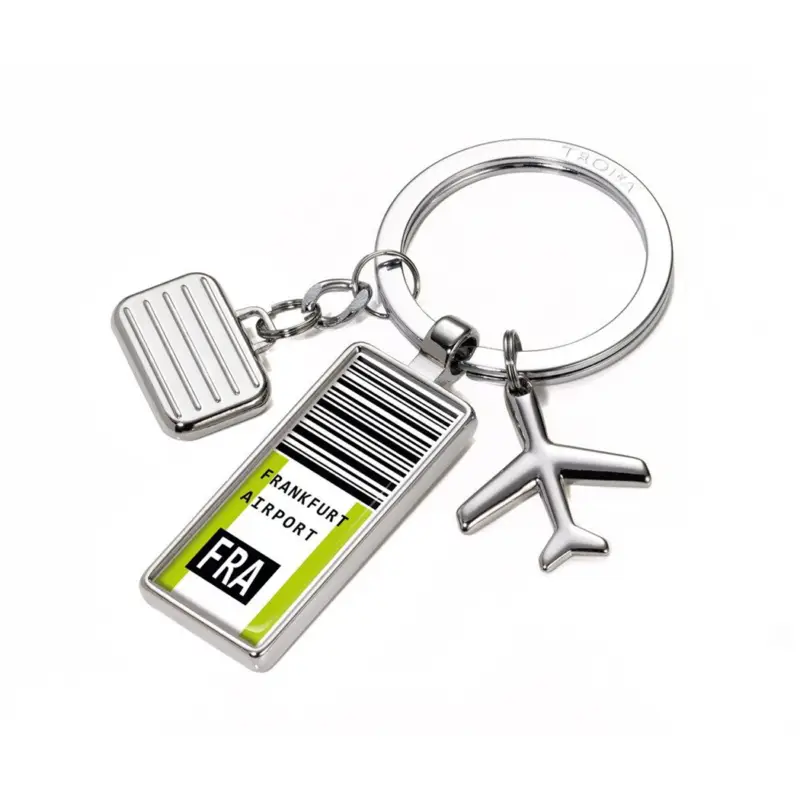 Bestpreis Schlüsselanhänger NEXT DESTINATION FRA Flugzeug Koffer Gepäcklabel Keyring KYR19-A104