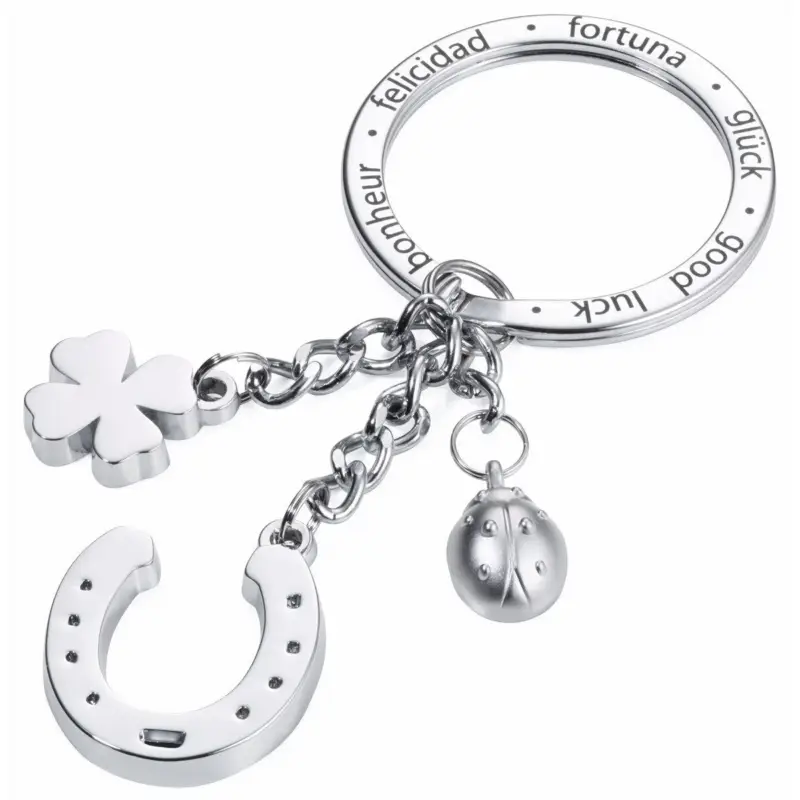 Solange Der Vorrat Reicht Schlüsselanhänger GLÜCKSBRINGER Kleeblatt Hufeisen Marienkäfer Keyring Anhänger KR16-11