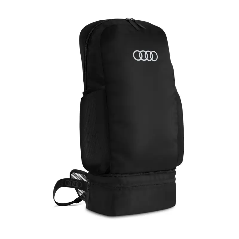 Original Audi Rucksack faltbar Gürteltasche Faltrucksack Tasche Ringe Logo schwarz 3152200100 Aktuell