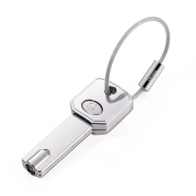 Schlüsselanhänger LIGHT KEY Metallguss Schlüssel LED Keyring grau KR15-40 Aktuell