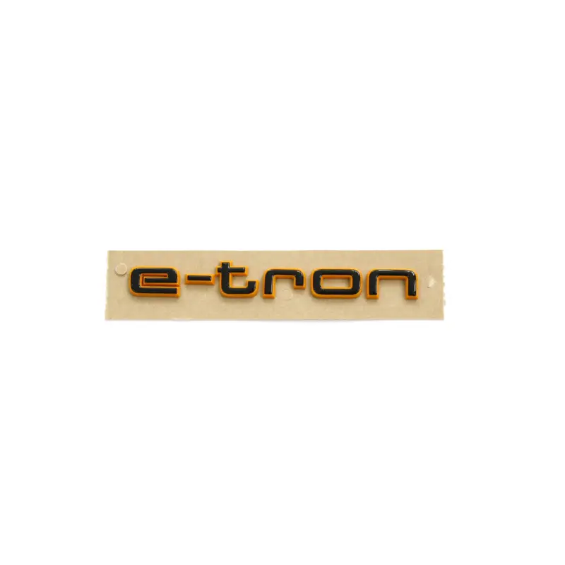 Kracherpreis Original Audi e-tron Schriftzug schwarz orange Aufkleber Black Edition Emblem 4KE853601AT94
