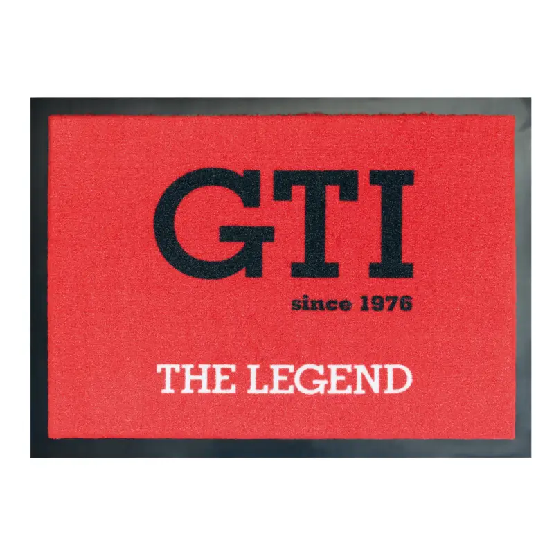 Top-Seller VW Fußabtreter GTI Logo Fußmatte Läufer Retrodesign Vorleger rot GTIDM01