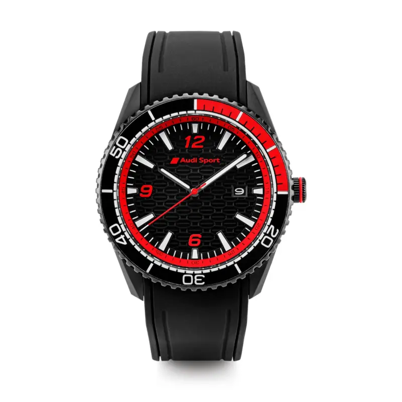Nur Heute Original Audi Sport Armbanduhr Herren Uhr schwarz/rot 3102000200