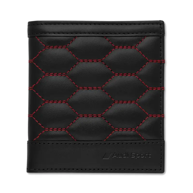Original Audi Geldbörse Minibörse Leder Herren Brieftasche RFID-Schutz schwarz 3152201300 Sonderaktion