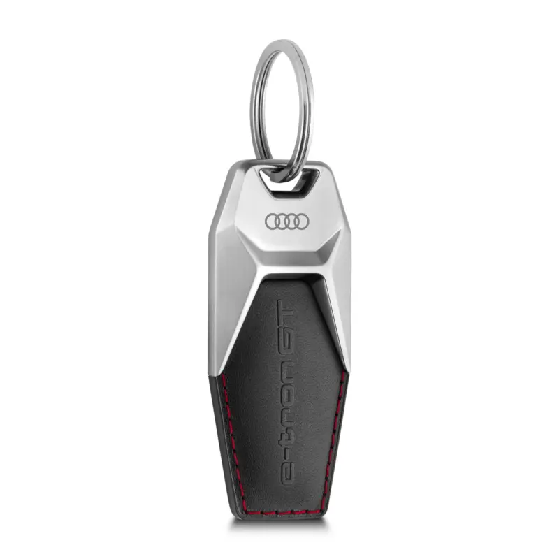 Original Audi e-tron GT Schlüsselanhänger Metall Leder Anhänger Keyring Gravur 3182100300 Günstig
