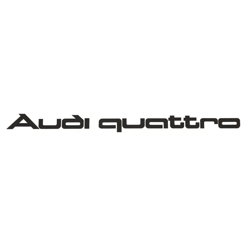 Bestseller Aufkleber Audi quattro Logo Schriftzug 104x8 cm Dekorfolie schwarz A16-2271