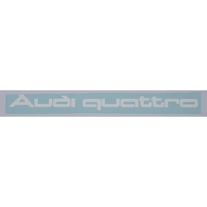 Aufkleber Audi quattro Logo Schriftzug Dekorfolie weiß A16-2269 Neue Kollektion