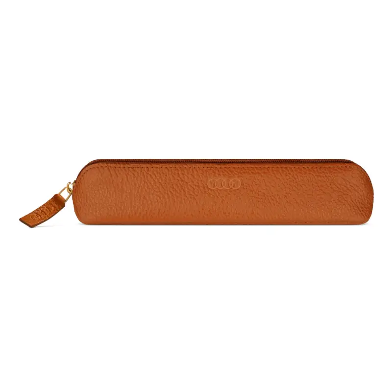 Top-Preis Original Audi Stiftmäppchen Leder Federmappe Etui Ringe Logo braun 3152202100