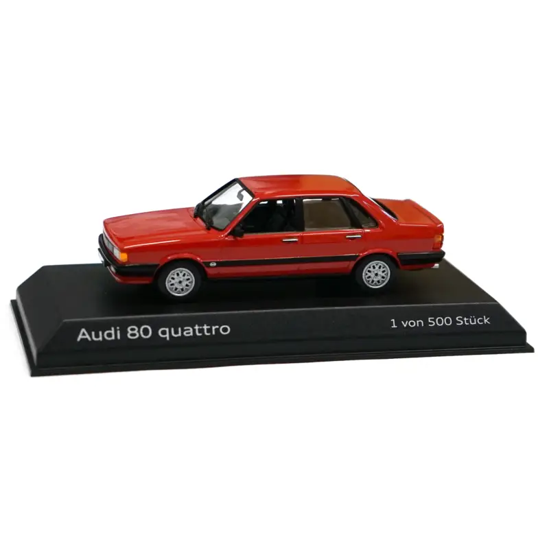 Nur Heute Audi 80 quattro Limousine Modellauto 1:43 Miniatur Modell rot A5-5809
