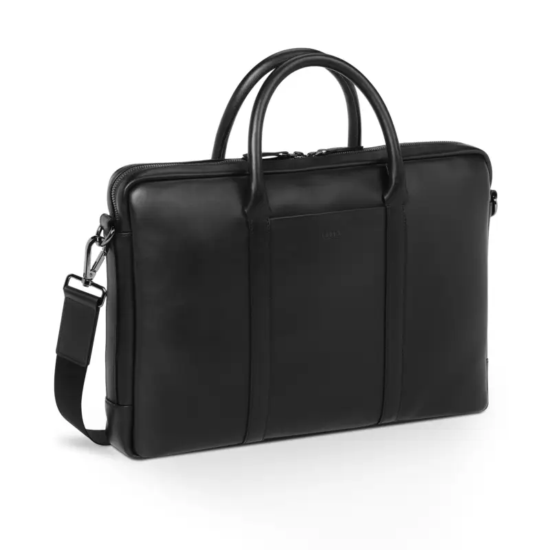 Geprüft Original Audi Businesstasche Tasche Aktentasche Leder Ringe Logo schwarz 3152201600