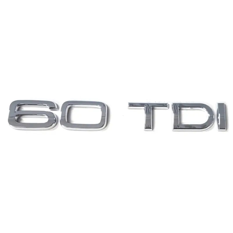 Sichere Zahlung Original Audi Schriftzug 60 TDI Emblem Logo Aufkleber Diesel chrom glänzend 4N0853744D2ZZ