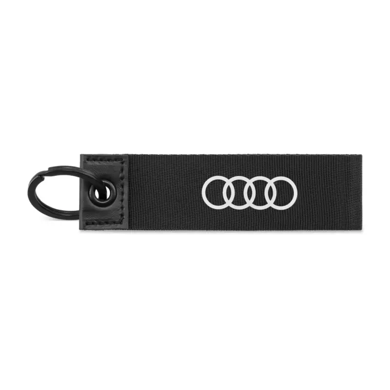 Original Audi Sport Schlüsselanhänger Ringe Logo Schlüsselband Keyring schwarz 3182000200 Bestseller