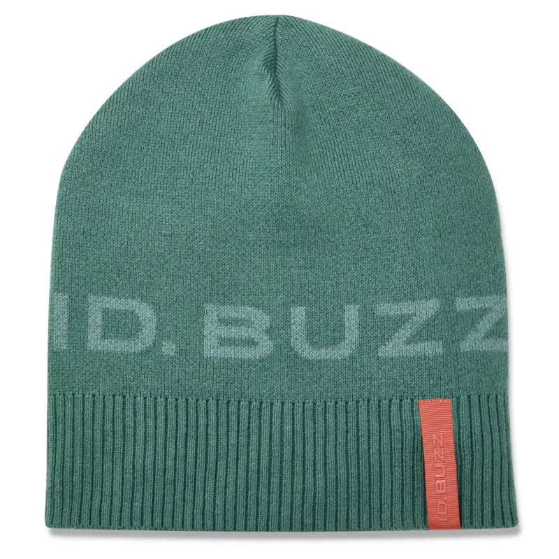 Aktuell Original VW Mütze ID.Buzz Strickmütze Beanie Petrol Looplabel 1T3084303