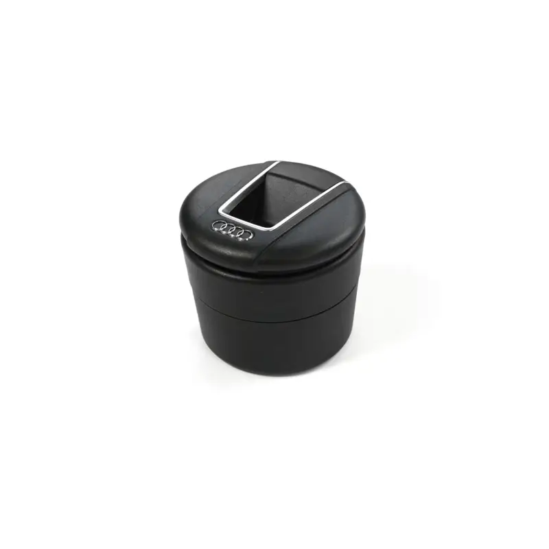 Original Audi Aschenbecher Mittelkonsole Ascher Becher schwarz alu Highlight