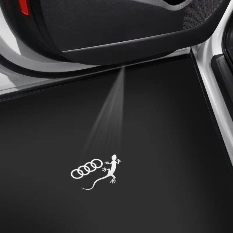 LED Einstiegsleuchten Original Audi Einstiegsbeleuchtung "Audi Ringe mit Gecko" Projektor 4G0052133K Meistverkauft