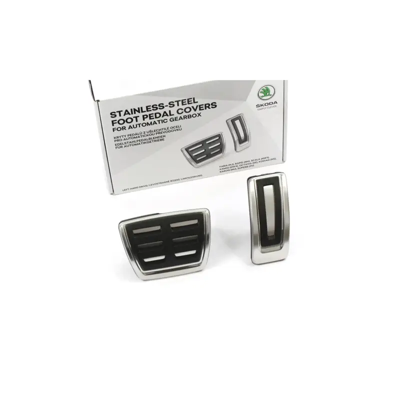 Top-Angebot Original Skoda Sport Pedalkappen 2-teilig Edelstahl gebürstet DSG Tuning Sportpedal