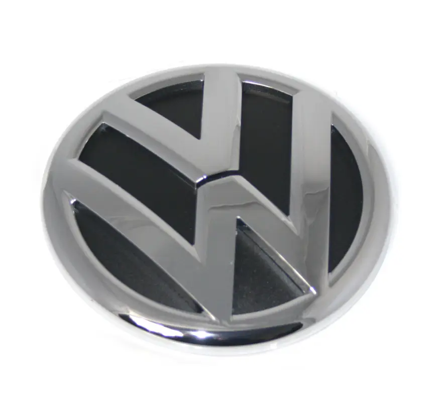 VW-Emblem für Heckklappe Original VW Golf Plus / Passat 3C Zeichen Chrom / Schwarz Highlight