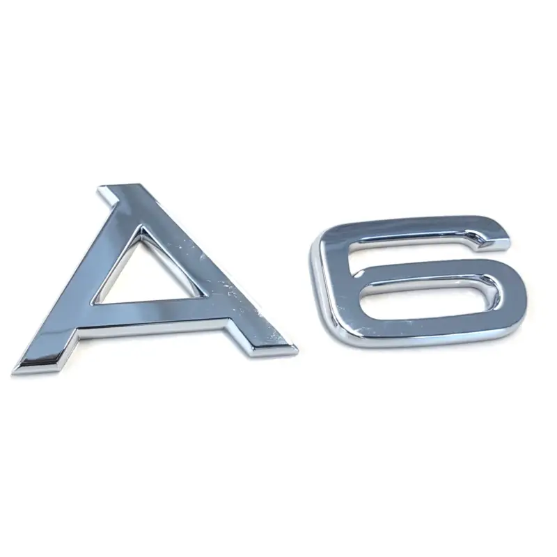 Neu Im Sortiment Original Audi Schriftzug A6 Emblem Logo Aufkleber Modellbezeichnung chrom glänzend 4F08537412ZZ