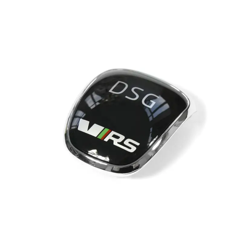 Original Skoda RS Plakette Schaltknauf DSG Blende Clip chrom schwarz Top-Preis