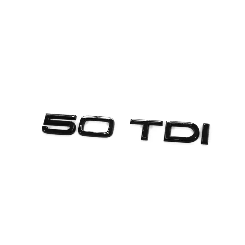 Original Audi 50 TDI Schriftzug schwarz Tuning Exclusive Black Edition Heckklappe Emblem Wochenendangebot