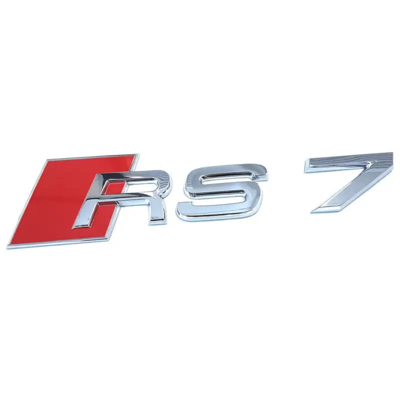 Begrenztes Angebot Original Audi Schriftzug RS7 Emblem Logo Aufkleber rot chrom glänzend 4G88537402ZZ