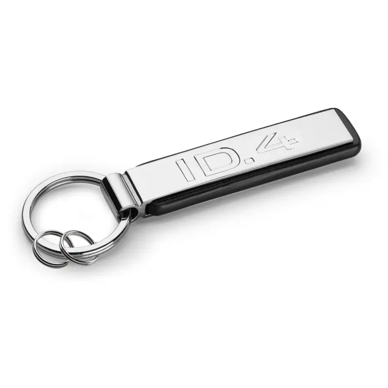 Original VW Schlüsselanhänger ID.4 Keyring Metall Anhänger PU-Leder silber 000087010CBYPN Meistverkauft