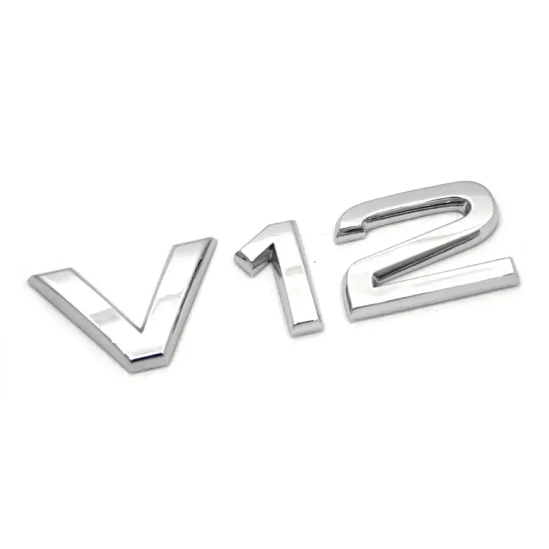 Abverkauf Original Audi V12 Schriftzug seitlich Exterieur Kotflügel Emblem Logo chrom