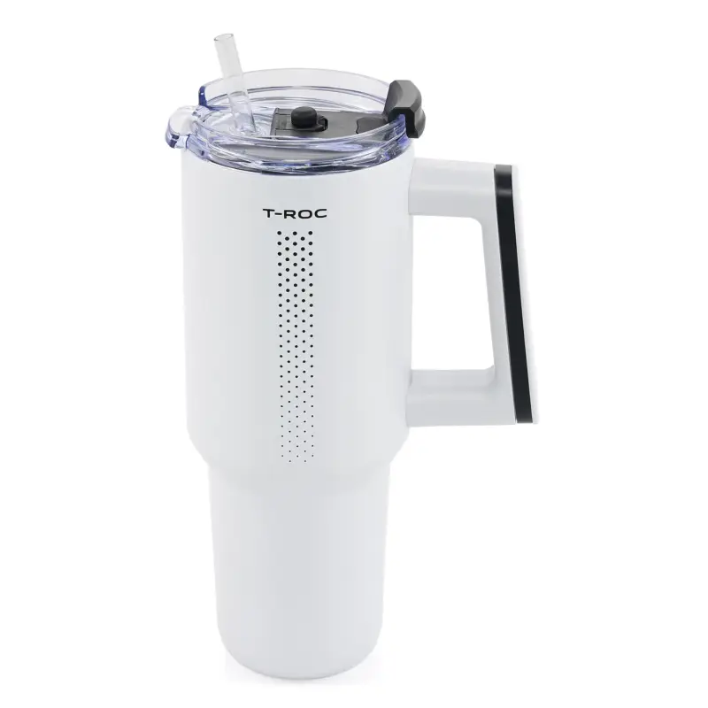 Original VW Thermobecher Kaffeebecher T-Roc Schriftzug Trinkbecher 900ml Edelstahl 2GV0696018XP Super-Preis