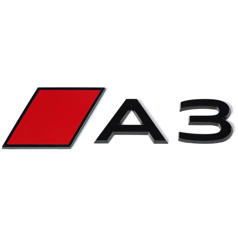 Finale Aktion Original Audi A3 Schriftzug Black Edition Emblem Aufkleber schwarz/rot 8Y0853740A5FQ
