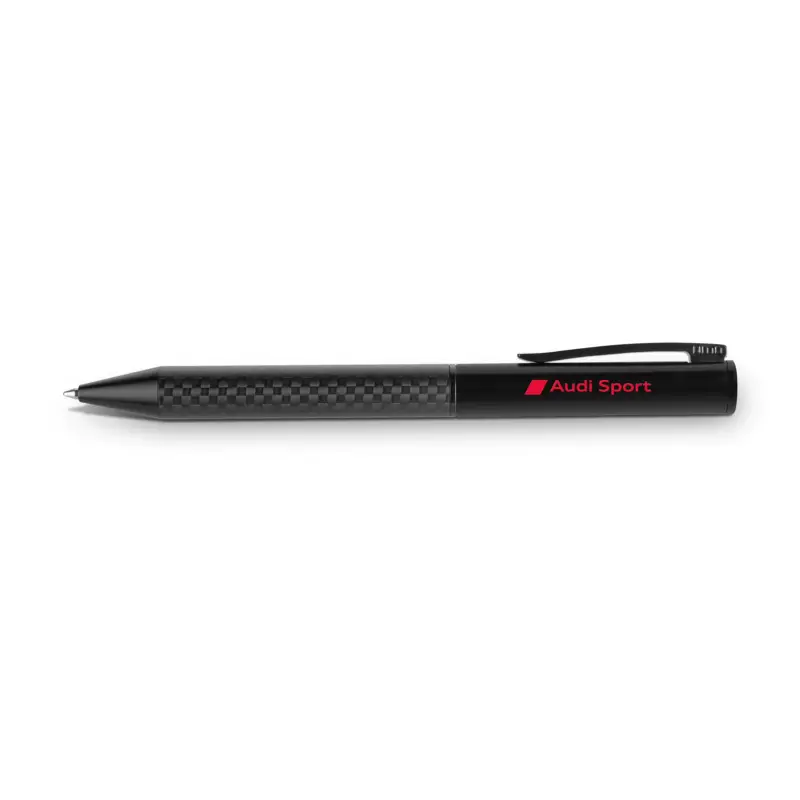 Markenware Original Audi Sport Kugelschreiber Carbon Stift Logo Kuli Ballpoint Pen schwarz/rot 3222400400