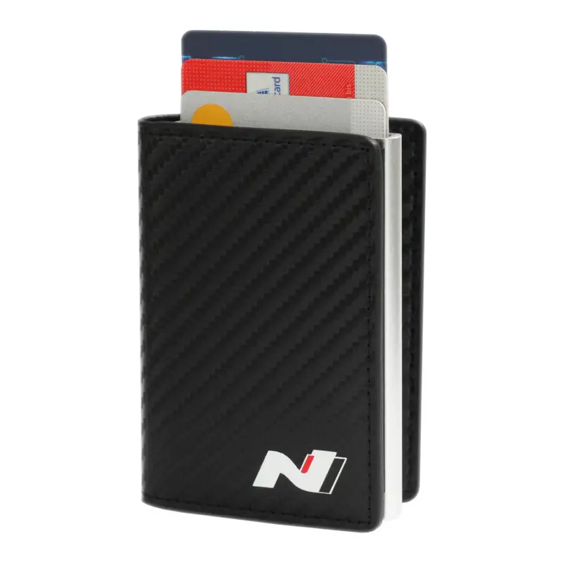 Sonderangebot Original Hyundai Wallet RFID Kartenetui N-Design Kreditkarten Geldbörse Etui HMD00561
